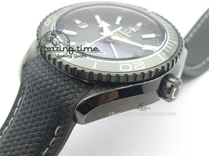 0407 Planet Ocean 45mm Real Ceramic BP-Maker Best Edition Black Dial On Nylon Rubber Strap A TopPick 8185